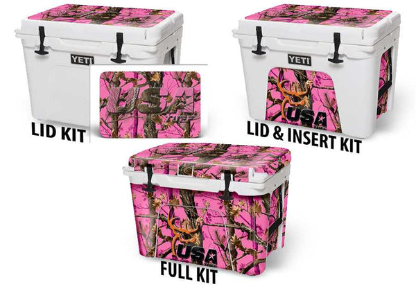 Vinyl Cooler Wrap fits RTIC 45 qt, Decal Skin LID Old School Duck Camo