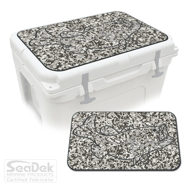 USATuff SeaDek Cooler Pad Tops - Fish/Hunt - SnowCamo/DarkGray