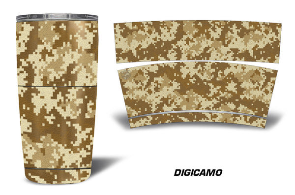 DecalGirl Y14-COYOTECAMO Yeti 14 oz Mug Skin - Coyote Camo, 1 - QFC