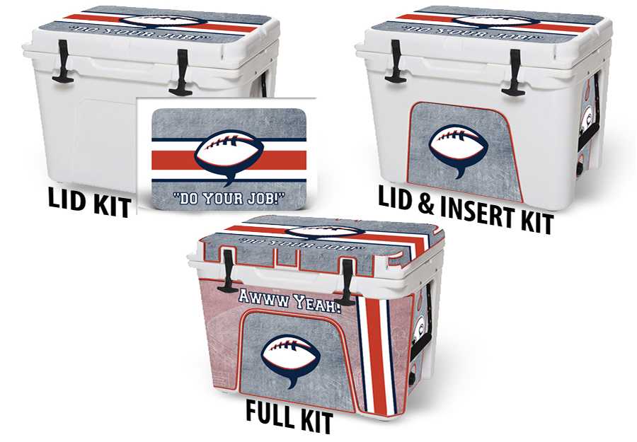 USATuff Vinyl Cooler Wrap Decal Sticker Kit - Aww Yeah