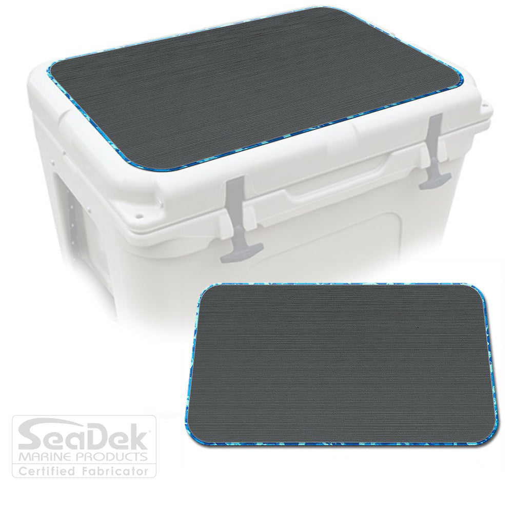 YETI GOBOX 60 BLANK SEADEK COOLER PAD DARK GRAY / AQUA CAMO