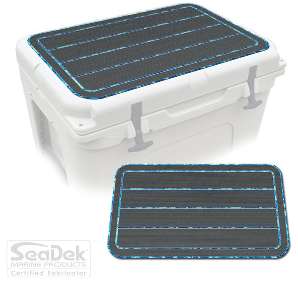 YETI ROADIE 24 TEAK SEADEK COOLER PAD DARK GRAY / AQUA CAMO