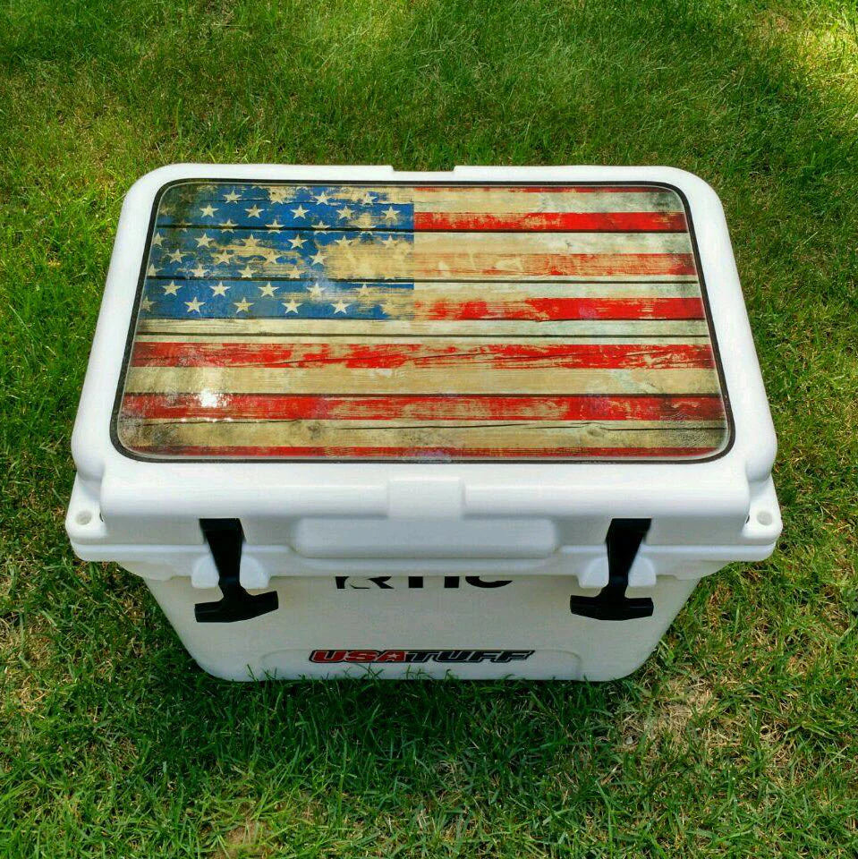 USATuff Vinyl Cooler Wrap Skin for YETI Coolers - Old Glory