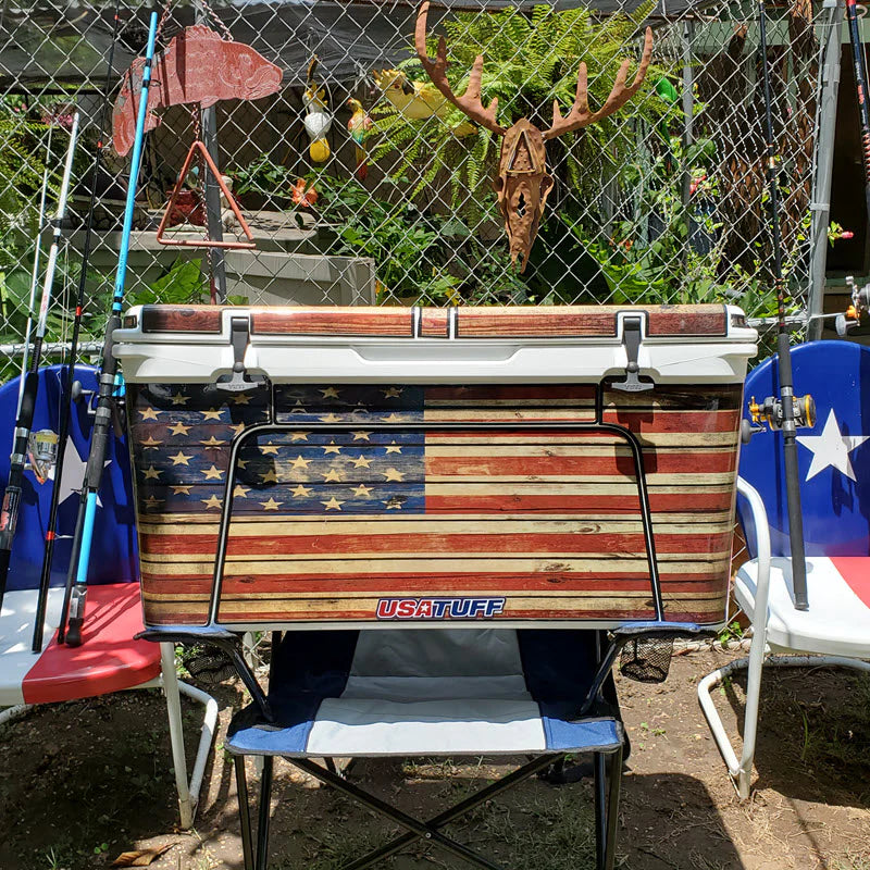 USATuff Vinyl Cooler Wrap Skin for YETI Coolers - Old Glory