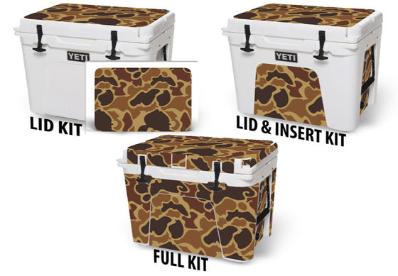 USATuff Vinyl Cooler Wrap Decal Skin Sticker Kit - Old School Camo