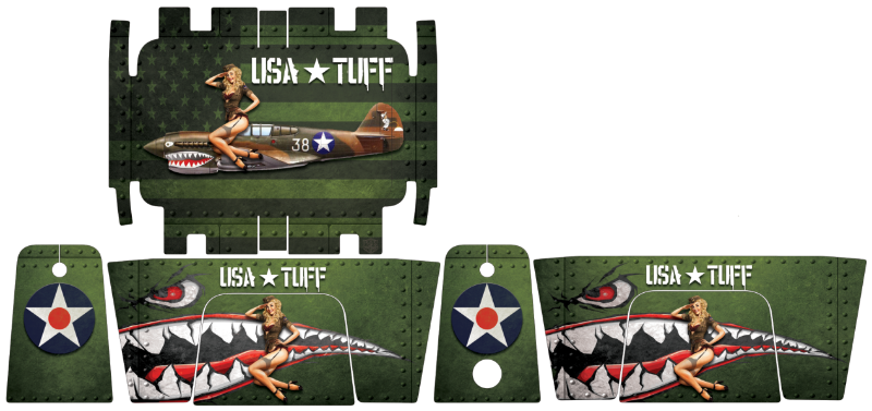 USATuff Vinyl Cooler Wrap Skin for YETI Coolers - Pin Up