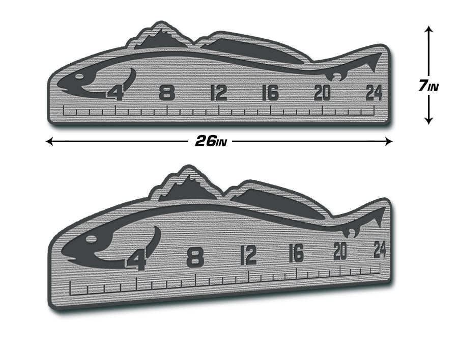 USATuff Fish Measuring Ruler / 24" Redfish Design / SeaDek Marine Mat EVA