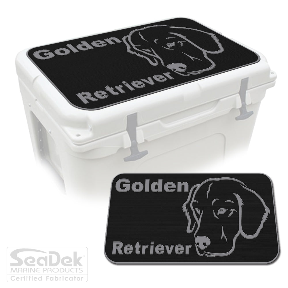 SeaDek Cooler Pad Top YETI RTIC ORCA GOLDEN RETRIVER NAME