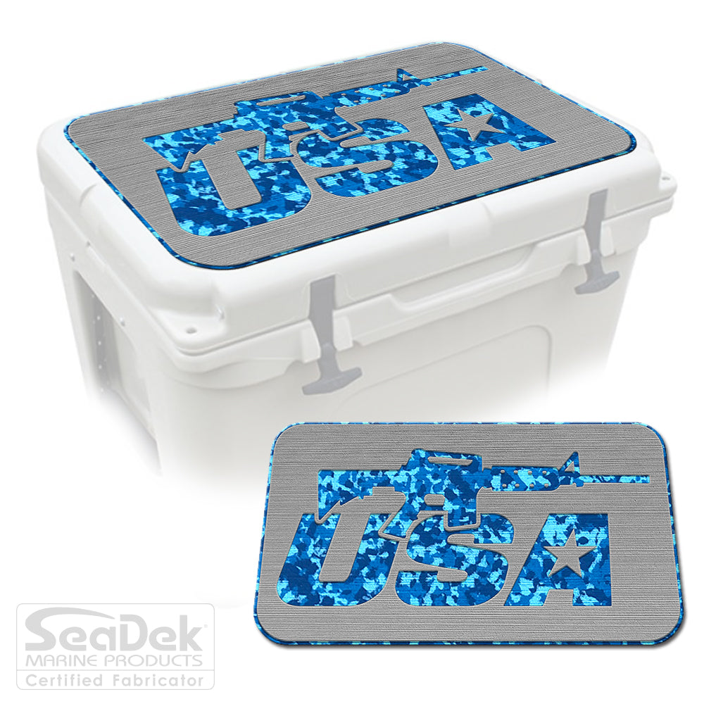 SeaDek Cooler Pad Marine EVA Mat by USATuff Fits YETI RTIC ORCA Ozark Trail Traction Non-Slip Seat Pad