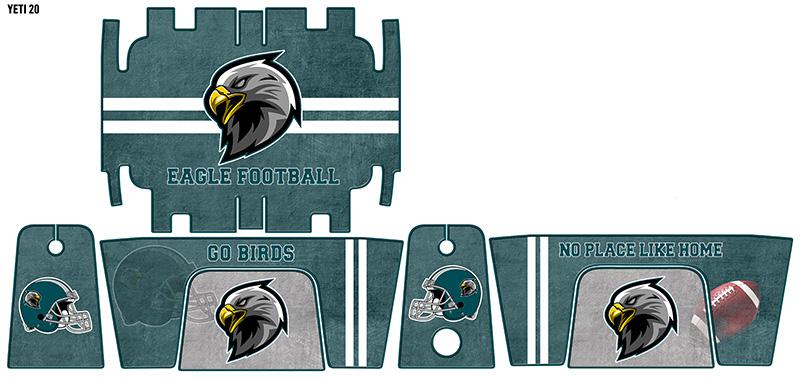 Go Birds! Football Design - YETI, RTIC, Ozark Trail Cooler Wrap